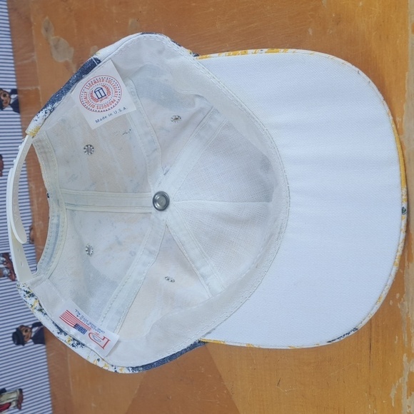 Vintage Georgia Tech embroidered blue & gold splatter splash paint snapback hat - Picture 6 of 8